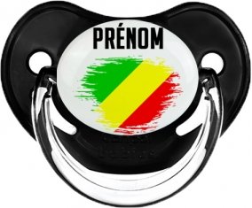 Drapeau effet pinceau République du Congo avec prénom Sucette Physiologique Noir classique