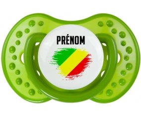 Drapeau effet pinceau République du Congo avec prénom Sucette LOVI Dynamic Vert classique