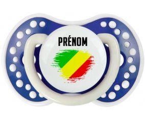 Drapeau effet pinceau République du Congo avec prénom Sucette LOVI Dynamic Bleu-marine phosphorescente