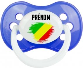 Drapeau effet pinceau République du Congo avec prénom : Sucette Anatomique personnalisée