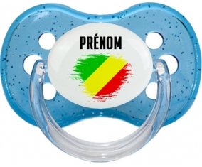 Drapeau effet pinceau République du Congo avec prénom : Tétine Cerise personnalisée