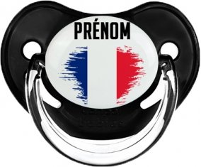 Drapeau effet pinceau île de la Réunion avec prénom Sucete Physiologique Noir classique