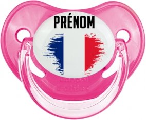 Drapeau effet pinceau île de la Réunion avec prénom Sucete Physiologique Rose classique