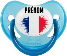 Drapeau effet pinceau île de la Réunion avec prénom Sucete Physiologique Bleue phosphorescente