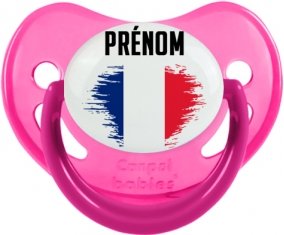 Drapeau effet pinceau île de la Réunion avec prénom Sucete Physiologique Rose phosphorescente