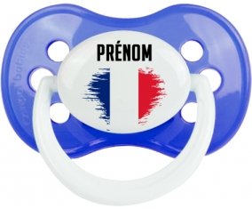 Drapeau effet pinceau île de la Réunion avec prénom : Sucette Anatomique personnalisée