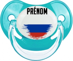 Drapeau effet pinceau Russie avec prénom : Sucette Physiologique personnalisée