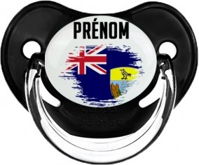 Drapeau effet pinceau Sainte-Hélène avec prénom Sucete Physiologique Noir classique