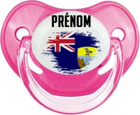 Drapeau effet pinceau Sainte-Hélène avec prénom Sucete Physiologique Rose classique