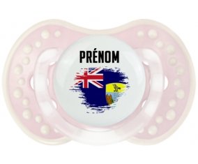 Drapeau effet pinceau Sainte-Hélène avec prénom Tétine LOVI Dynamic Retro-rose-tendre classique