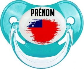 Drapeau effet pinceau Samoa avec prénom : Sucette Physiologique personnalisée