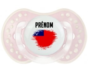Drapeau effet pinceau Samoa avec prénom Sucette LOVI Dynamic Retro-rose-tendre classique