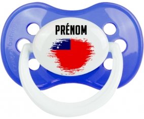 Drapeau effet pinceau Samoa avec prénom : Sucette Anatomique personnalisée
