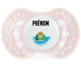 Drapeau effet pinceau Saint Marin avec prénom Sucete LOVI Dynamic Retro-rose-tendre classique