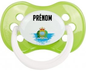 Drapeau effet pinceau Saint Marin avec prénom Sucete Anatomique Vert classique