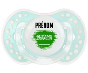 Drapeau effet pinceau Arabie Saoudite avec prénom Sucette LOVI Dynamic Retro-turquoise-lagon classique