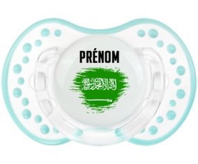Drapeau effet pinceau Arabie Saoudite avec prénom Sucette LOVI Dynamic Retro-blanc-lagon classique