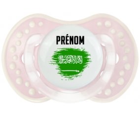 Drapeau effet pinceau Arabie Saoudite avec prénom Sucette LOVI Dynamic Retro-rose-tendre classique