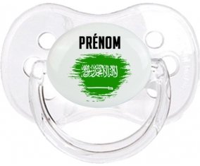 Drapeau effet pinceau Arabie Saoudite avec prénom Sucette Cerise Transparent classique