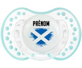 Drapeau effet pinceau Écosse avec prénom Sucette LOVI Dynamic Retro-blanc-lagon classique