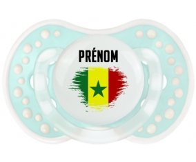 Drapeau effet pinceau Sénégal avec prénom Sucete LOVI Dynamic Retro-turquoise-lagon classique
