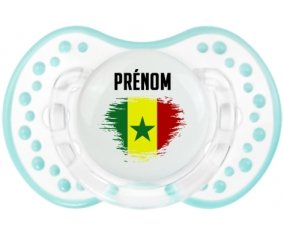 Drapeau effet pinceau Sénégal avec prénom Sucete LOVI Dynamic Retro-blanc-lagon classique