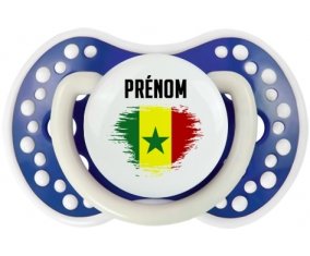 Drapeau effet pinceau Sénégal avec prénom Sucete LOVI Dynamic Bleu-marine phosphorescente