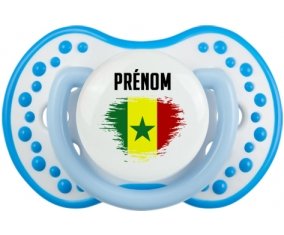 Drapeau effet pinceau Sénégal avec prénom Sucete LOVI Dynamic Blanc-bleu phosphorescente
