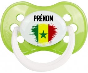 Drapeau effet pinceau Sénégal avec prénom Sucete Anatomique Vert classique