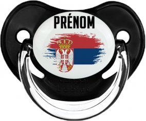 Drapeau effet pinceau Serbie avec prénom Sucete Physiologique Noir classique
