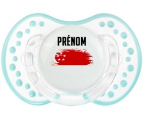 Drapeau effet pinceau Singapour avec prénom Sucete LOVI Dynamic Retro-blanc-lagon classique