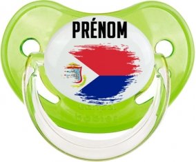 Drapeau effet pinceau Sint Maarten avec prénom Sucete Physiologique Vert classique