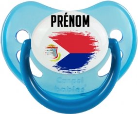 Drapeau effet pinceau Sint Maarten avec prénom Sucete Physiologique Bleue phosphorescente