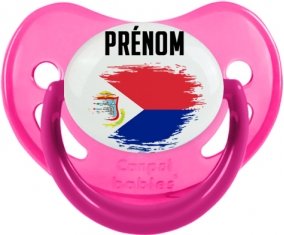 Drapeau effet pinceau Sint Maarten avec prénom Sucete Physiologique Rose phosphorescente