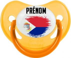 Drapeau effet pinceau Sint Maarten avec prénom Sucete Physiologique Jaune phosphorescente