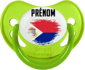 Drapeau effet pinceau Sint Maarten avec prénom Sucete Physiologique Vert phosphorescente