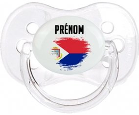 Drapeau effet pinceau Sint Maarten avec prénom Sucette Cerise Transparent classique