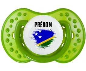 Drapeau effet pinceau îles Salomon avec prénom Sucete LOVI Dynamic Vert classique