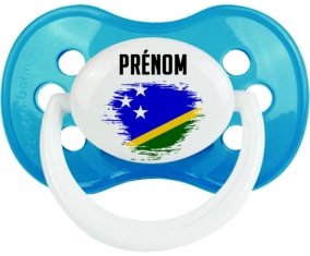 Drapeau effet pinceau îles Salomon avec prénom Sucete Anatomique Cyan classique