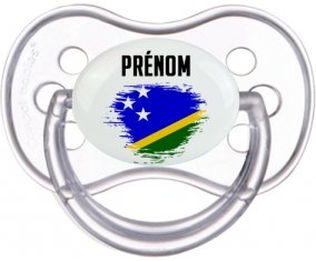 Drapeau effet pinceau îles Salomon avec prénom Sucete Anatomique Transparente classique