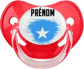 Drapeau effet pinceau Somalie avec prénom Sucete Physiologique Rouge à paillette