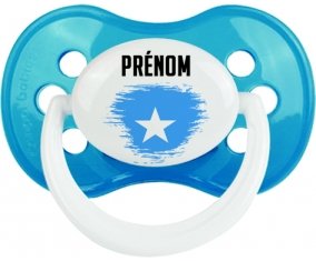 Drapeau effet pinceau Somalie avec prénom Sucette Anatomique Cyan classique
