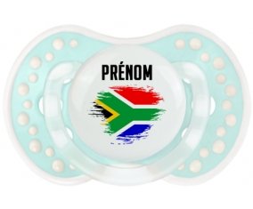 Drapeau effet pinceau Afrique du Sud avec prénom Sucette LOVI Dynamic Retro-turquoise-lagon classique