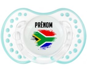 Drapeau effet pinceau Afrique du Sud avec prénom Sucette LOVI Dynamic Retro-blanc-lagon classique