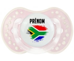 Drapeau effet pinceau Afrique du Sud avec prénom Sucette LOVI Dynamic Retro-rose-tendre classique