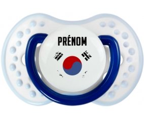 Drapeau effet pinceau Corée du Sud avec prénom Sucete LOVI Dynamic Marine-blanc-bleu classique