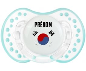 Drapeau effet pinceau Corée du Sud avec prénom Sucete LOVI Dynamic Retro-blanc-lagon classique