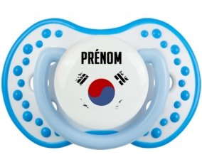 Drapeau effet pinceau Corée du Sud avec prénom Sucete LOVI Dynamic Blanc-bleu phosphorescente