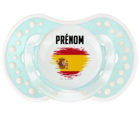 Drapeau effet pinceau Espagne avec prénom Sucette LOVI Dynamic Retro-turquoise-lagon classique