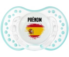 Drapeau effet pinceau Espagne avec prénom Sucette LOVI Dynamic Retro-blanc-lagon classique